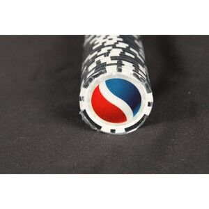 Pepsi Poker Chip Roll Golf Ball Marker Classic Pepsi Logo 50 Roll Black Sides